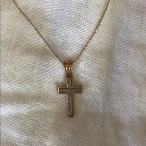 Gold cross necklace